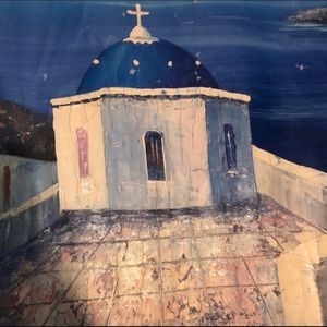 PAINTED IN GREECE | PAINTING OF TRADITIONAL GREEK BUILDING